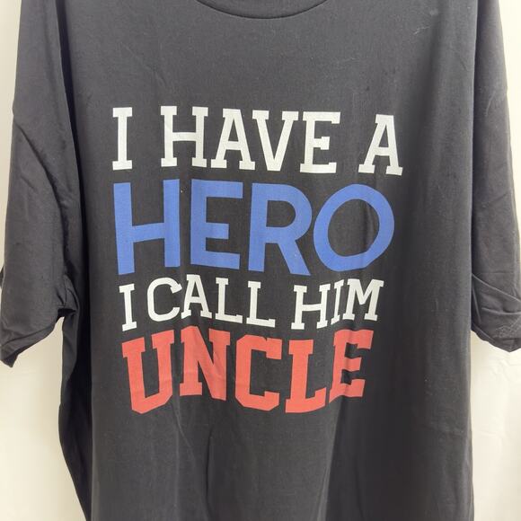 "Hero Uncle" Short Sleeve Crewneck T Shirt Black Men's Size 2XL - Picture 3 of 8